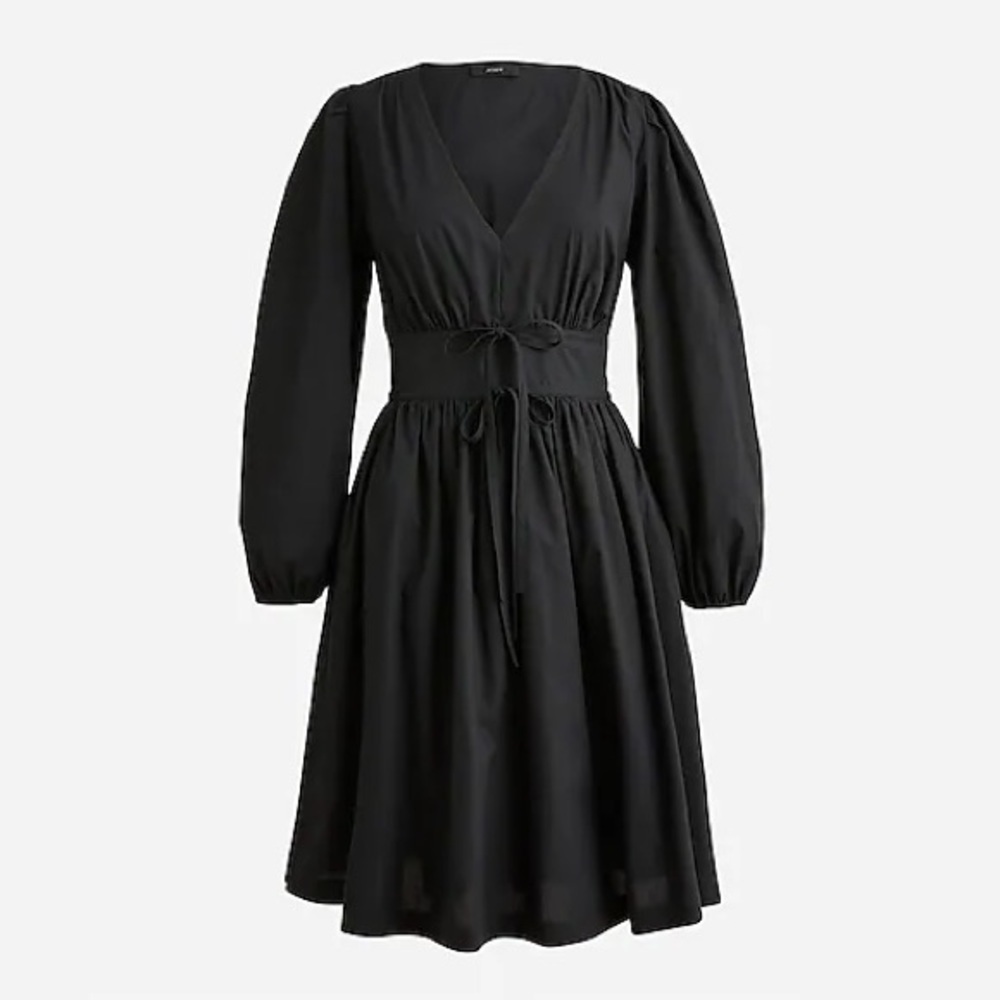 J Crew V-neck cotton poplin mini dress Item BK961 - Picture 3 of 4